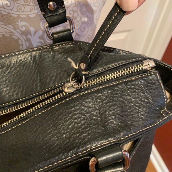 Coach Black Leather Tote / Purse - Picture 10 of 11